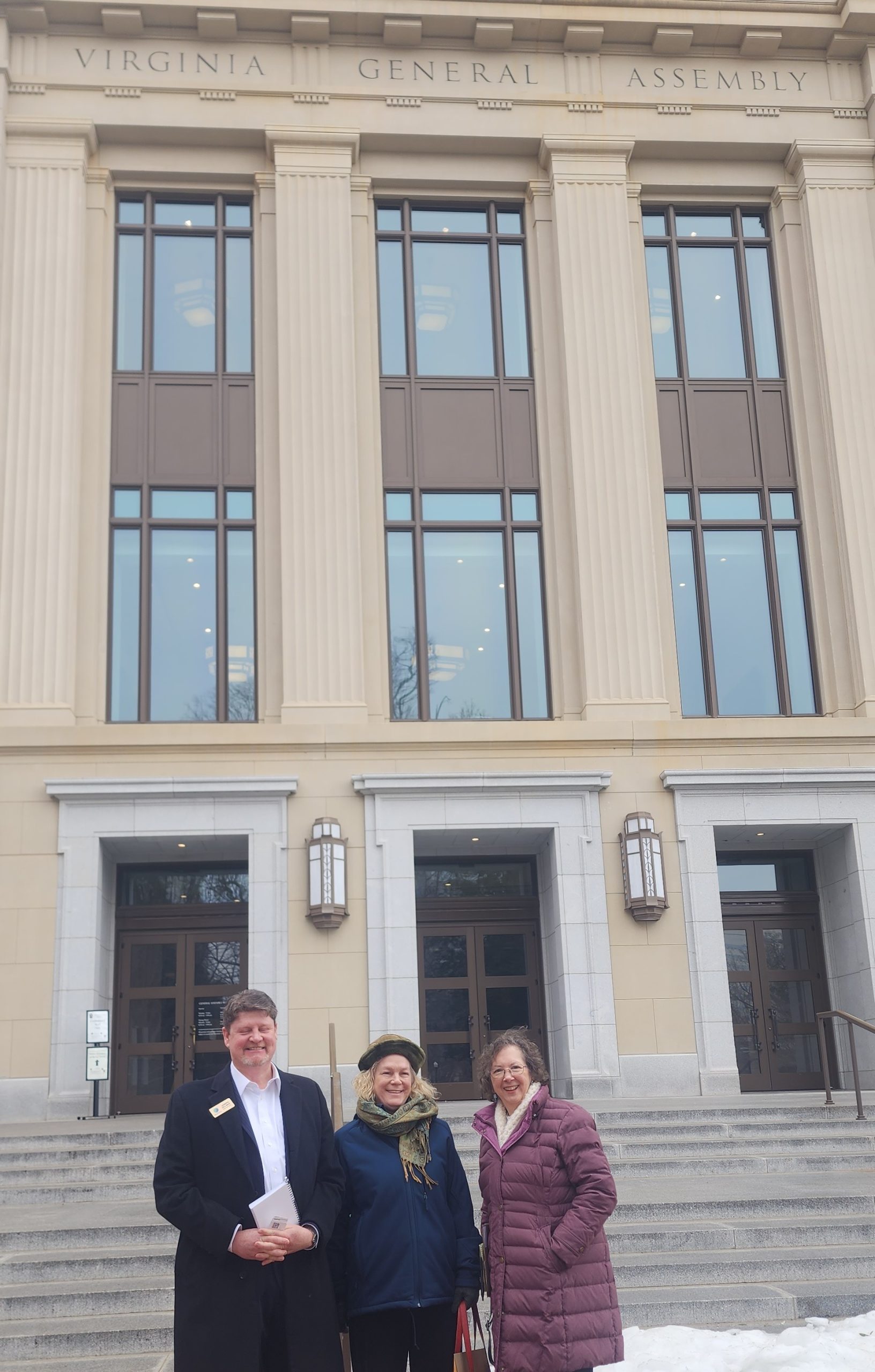 FACS advocates in front of Virginia's General Assembly Building.