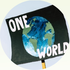 climate One World sign